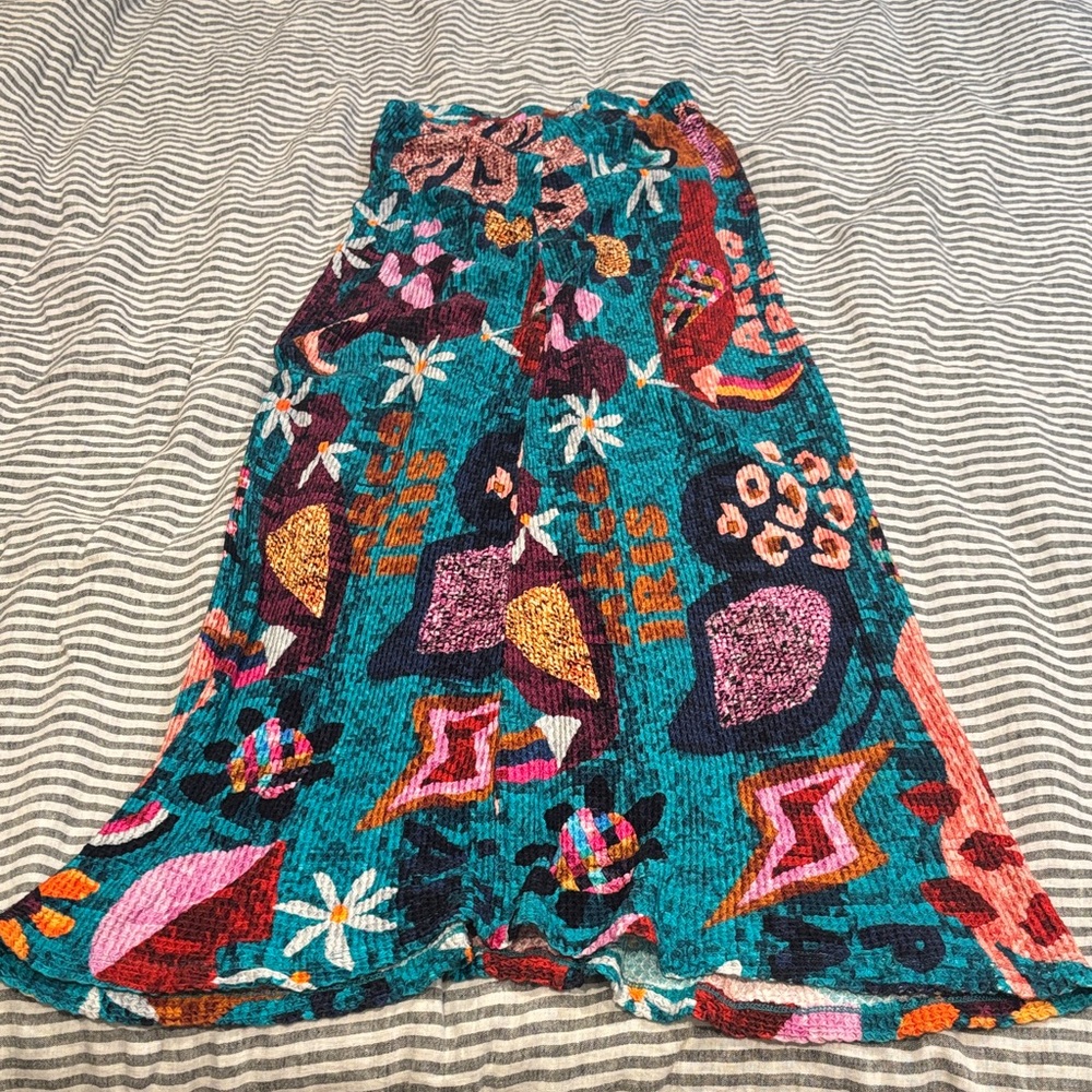 FARM Rio Teal and Multicolor Patterned Skirt - Picture 2 of 3